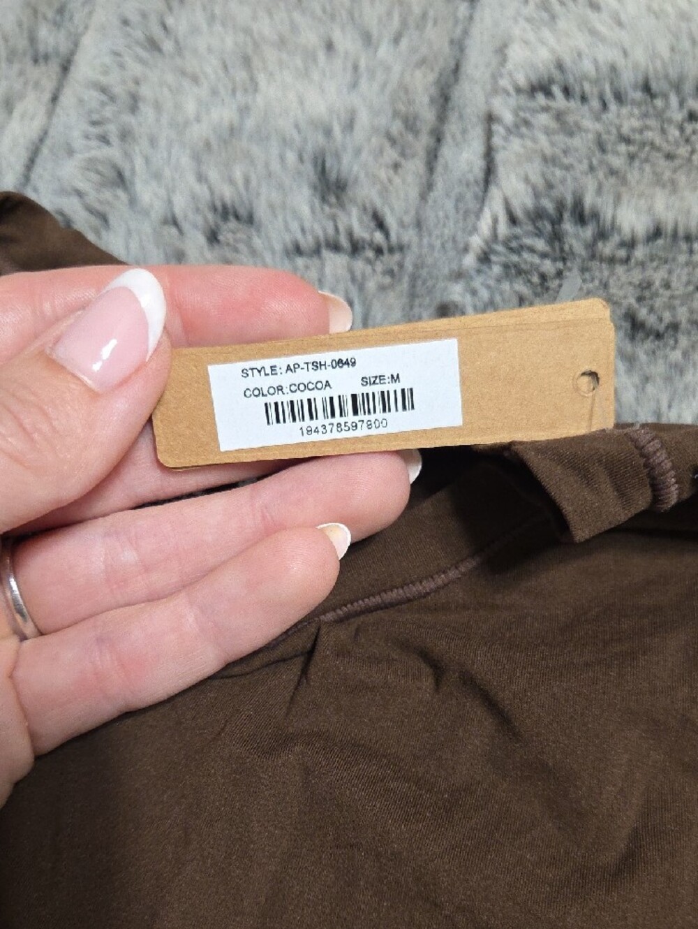SKIMS Brown Short Sleeve Crewneck Tee In Cocoa - Picture 3 of 4